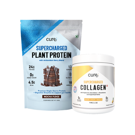 Supercharged Plant Protein and Supercharged Collagen Hawaiian Pineapple Combo