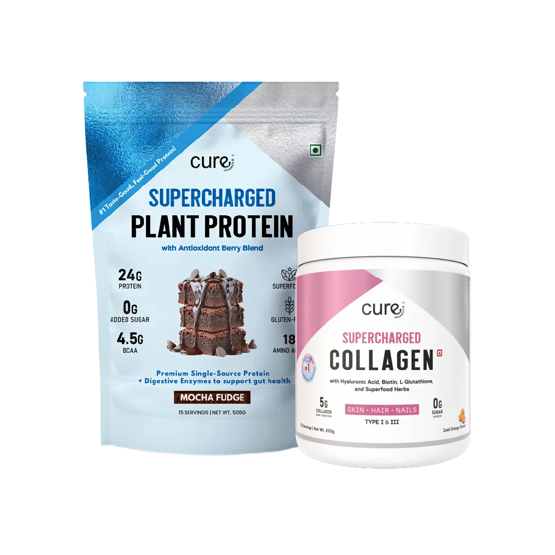 Supercharged Plant Protein and Collagen Orange Combo
