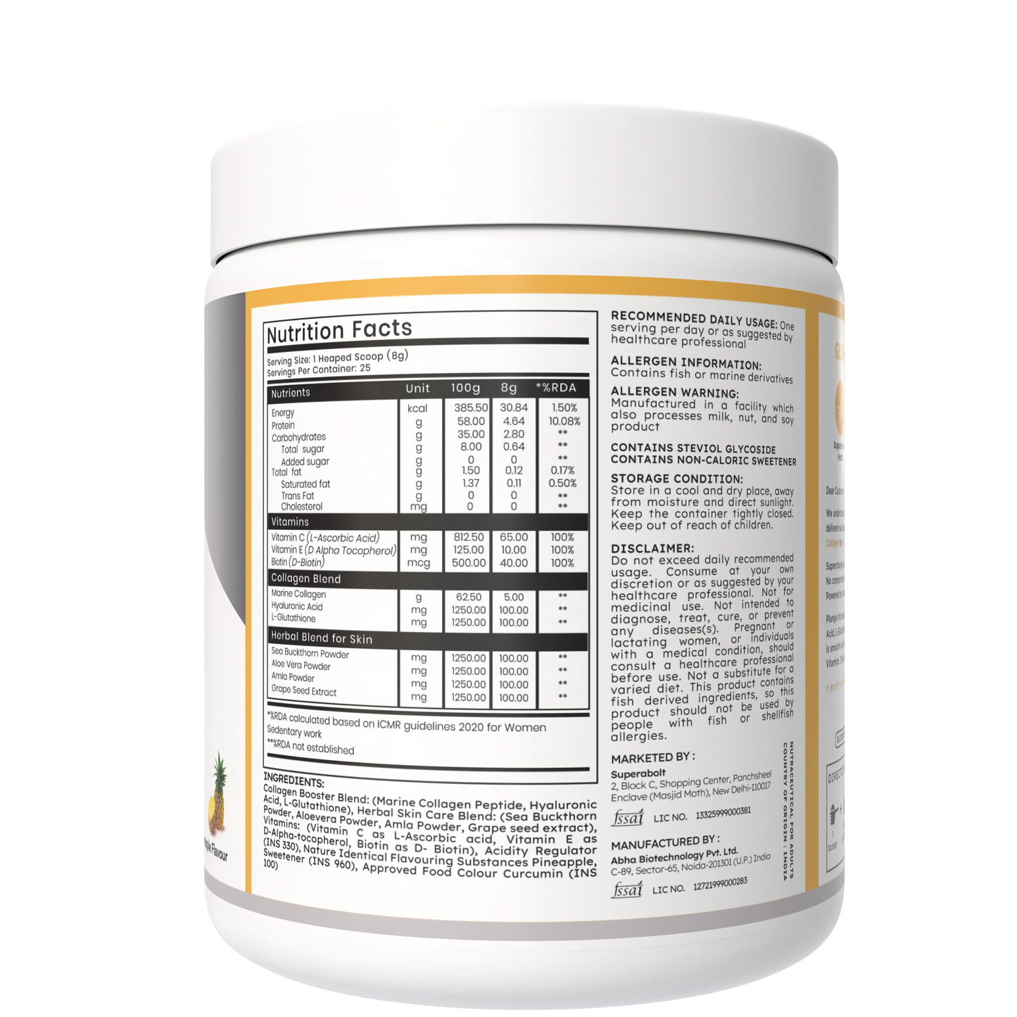 Supercharged Plant Protein and Collagen Pineapple Combo