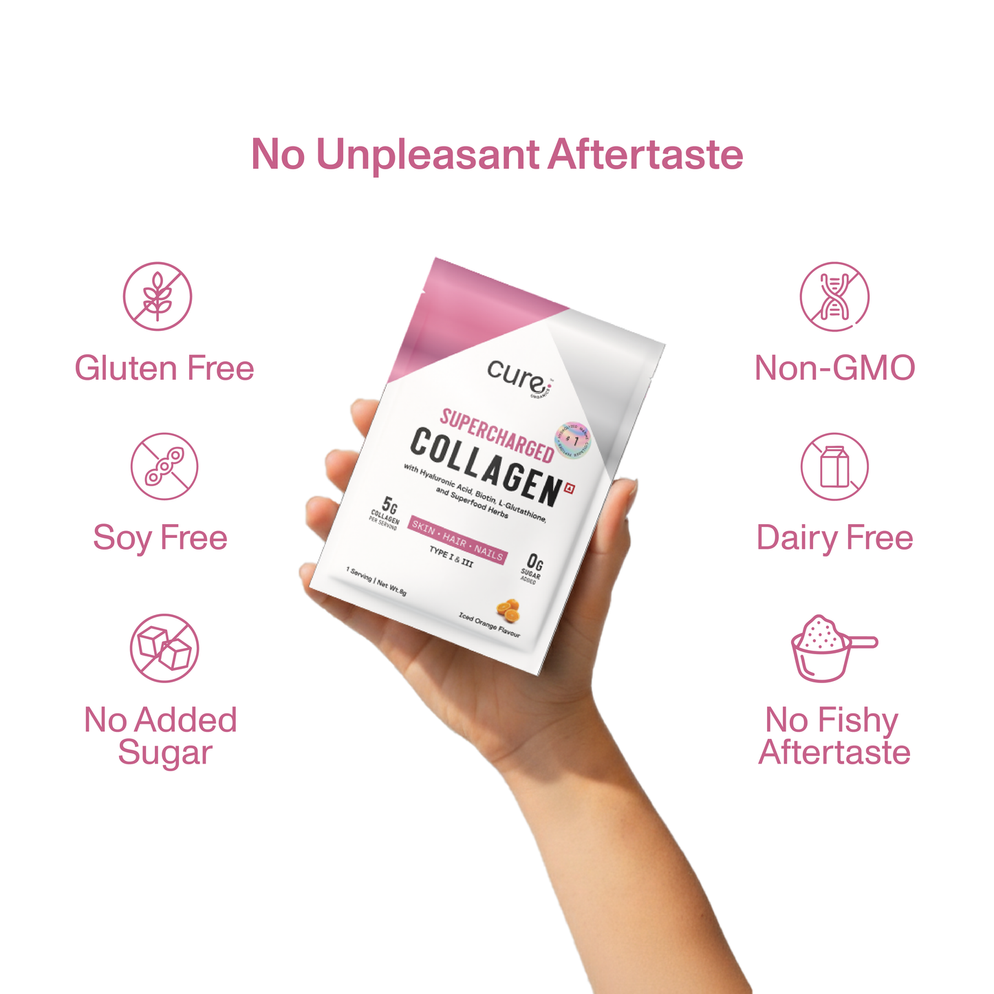 Cure Organics Supercharged Collagen Supplement for Skin, Hair & Nails