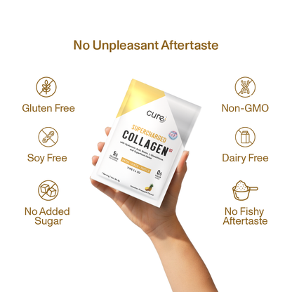 Cure Organics Supercharged Collagen Supplement for Skin, Hair & Nails