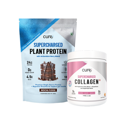 Supercharged Plant Protein and Supercharged Collagen Iced Orange Combo