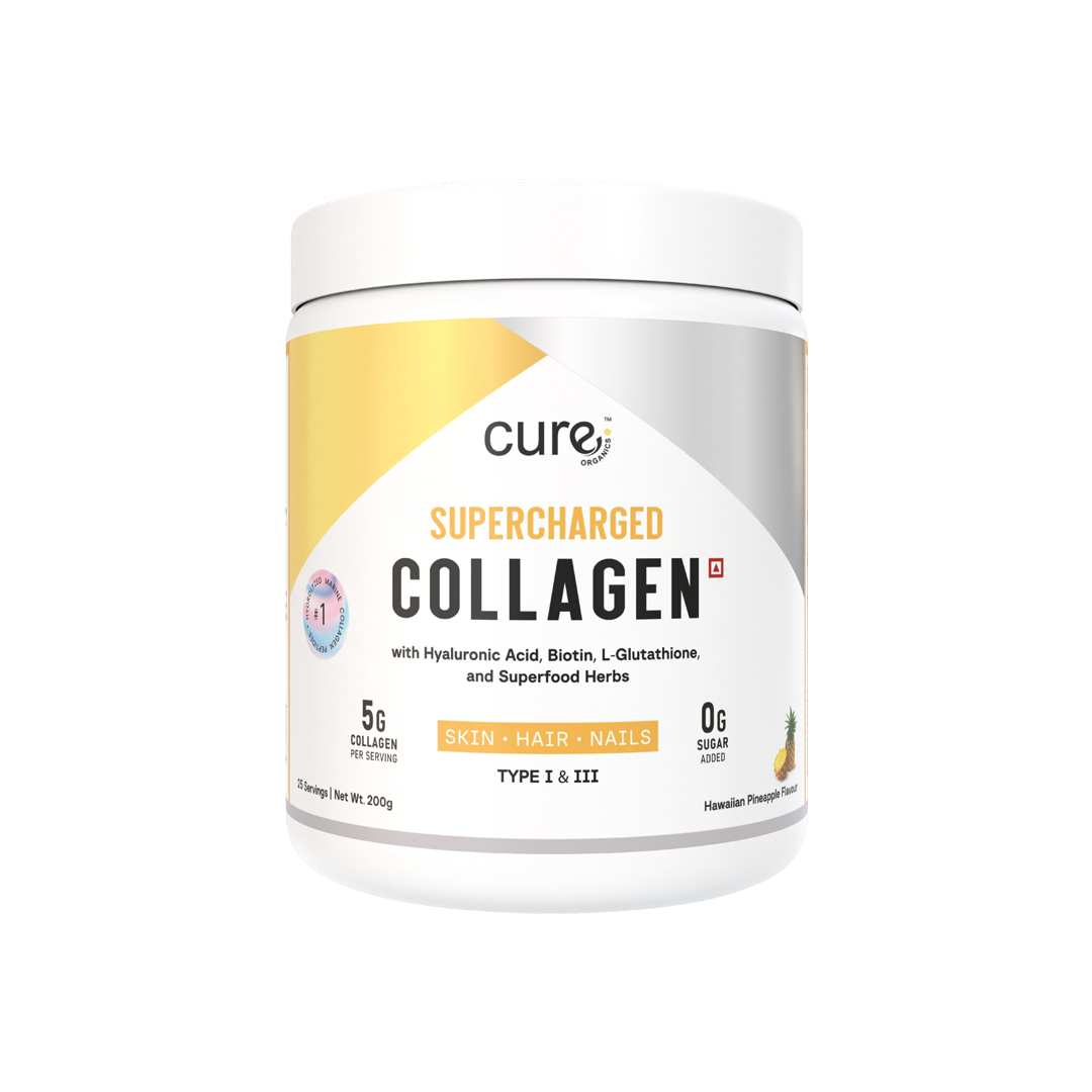 Cure Organics Supercharged Collagen Supplement for Skin, Hair & Nails
